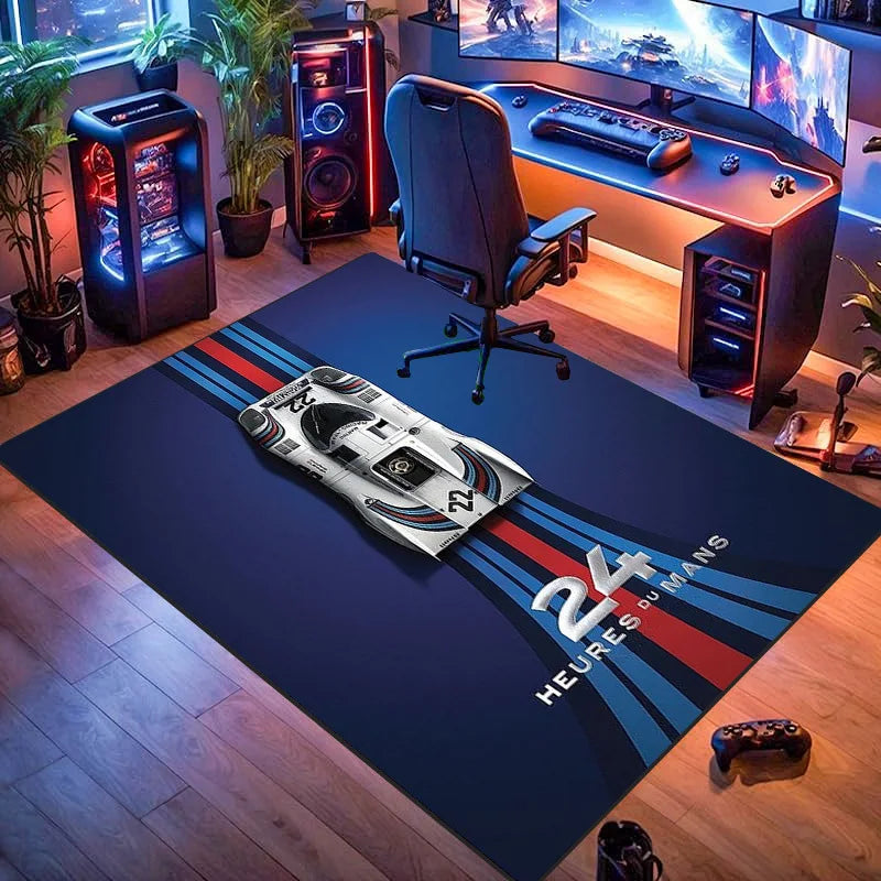 Modern Racing Carpet – Motorcycle & Supercar Rug