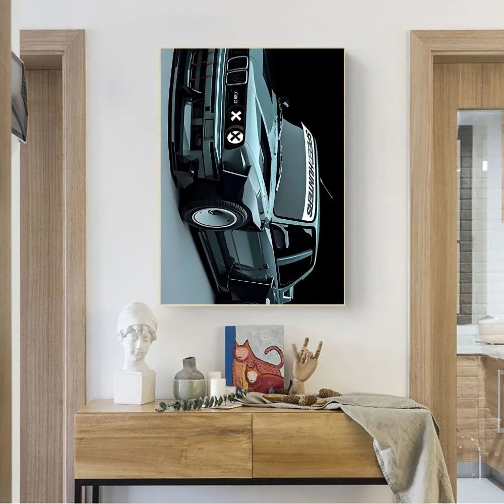 Vintage Car Poster – Retro Wall Art