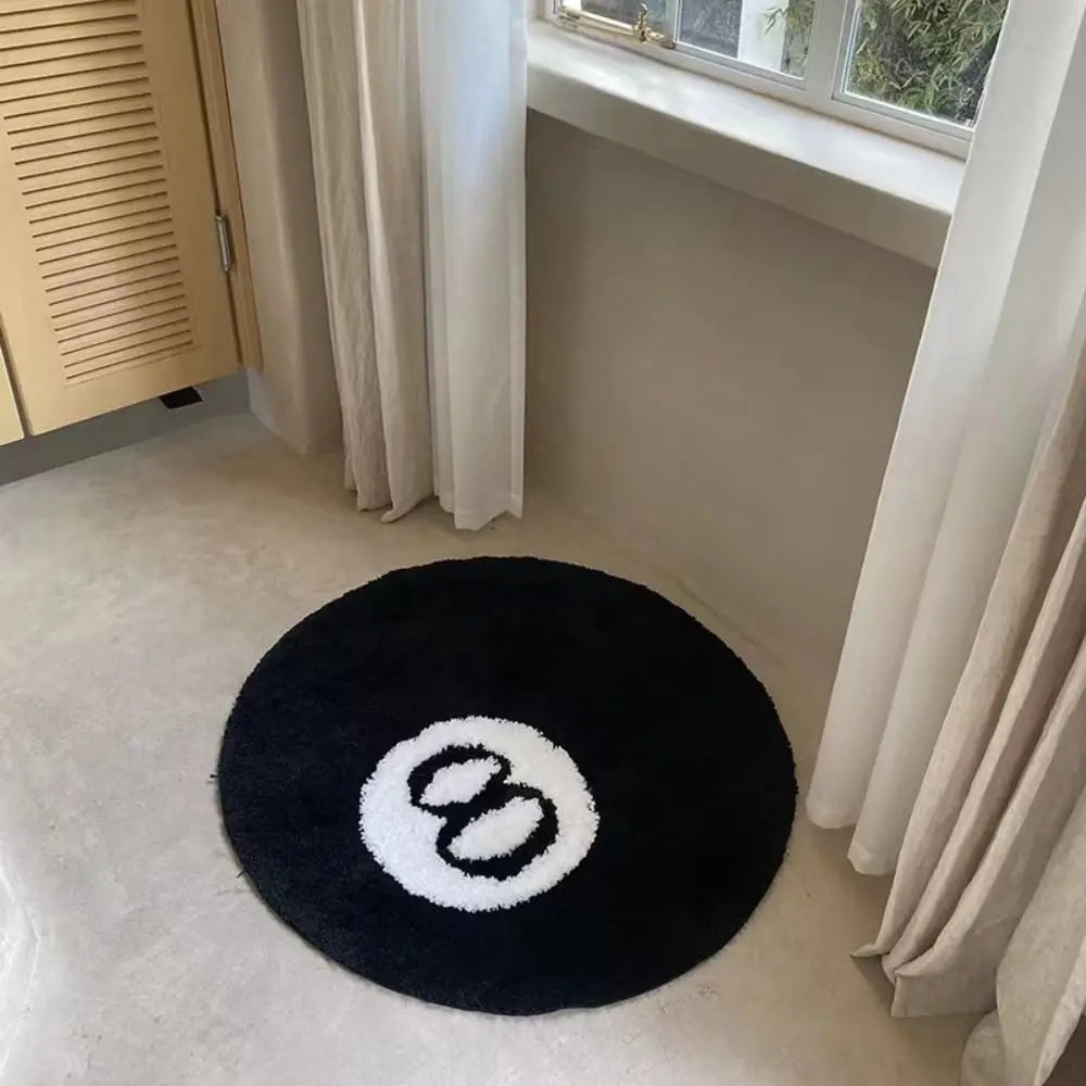 8 Ball Round Rug – Soft Tufted Carpet