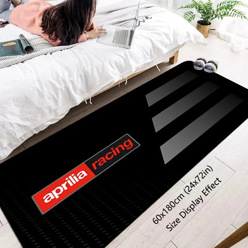 Motorcycle Racing Rug – Non-Slip Bike Floor Mat