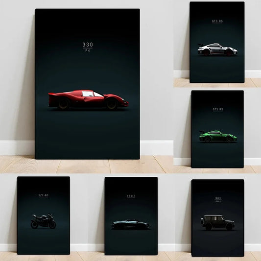 Luxury Sports Car Canvas Wall Art – Racing Poster