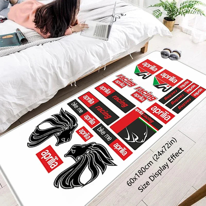 Motorcycle Racing Rug – Non-Slip Bike Floor Mat