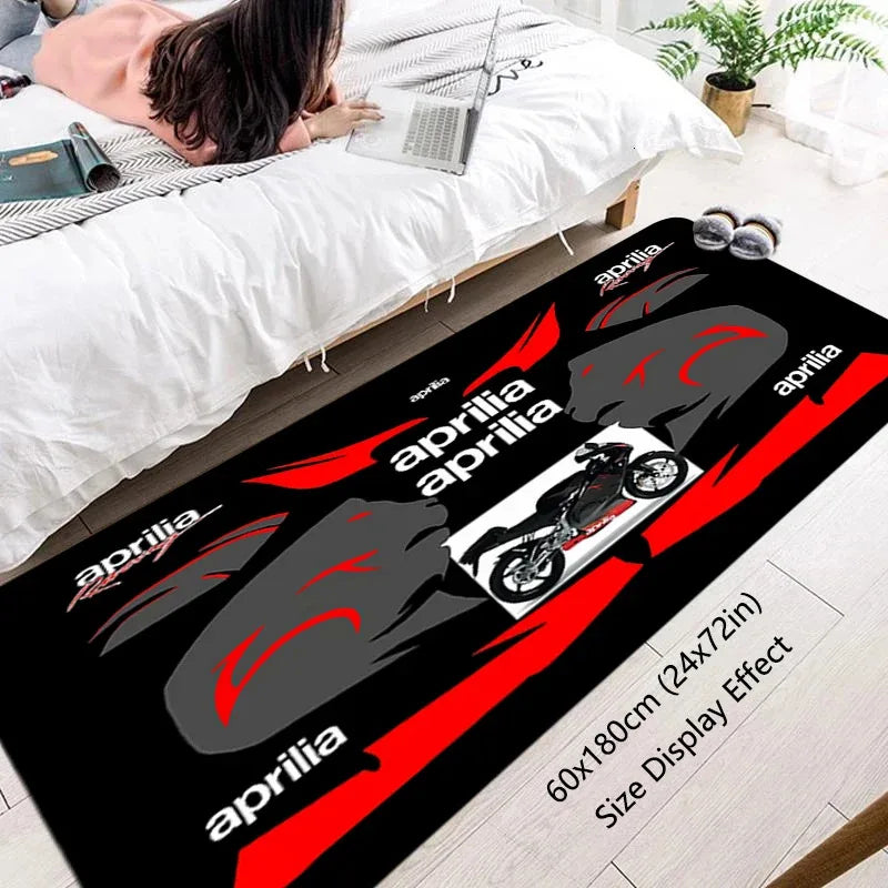 Motorcycle Racing Rug – Non-Slip Bike Floor Mat