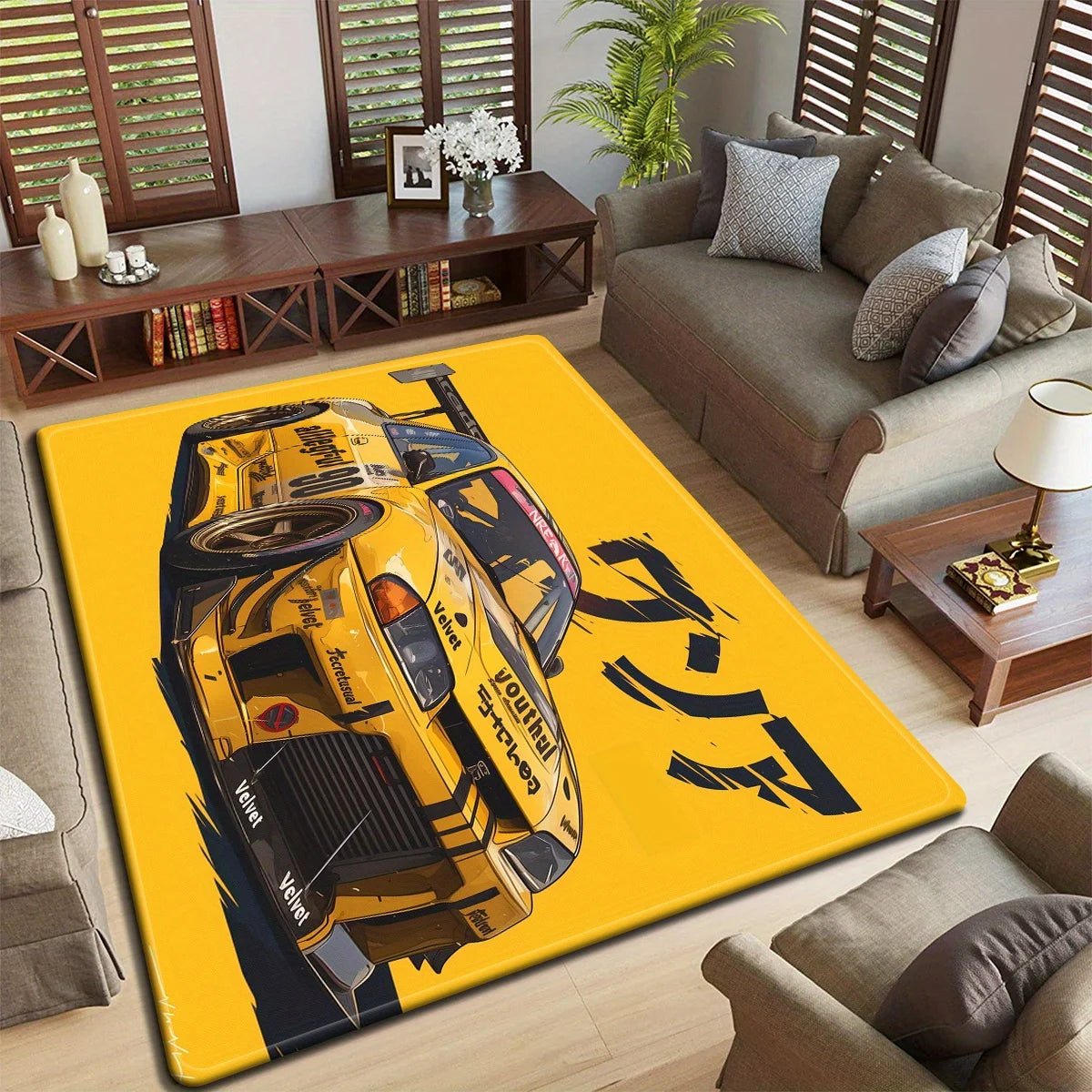Modern Racing Carpet – Motorcycle & Supercar Rug