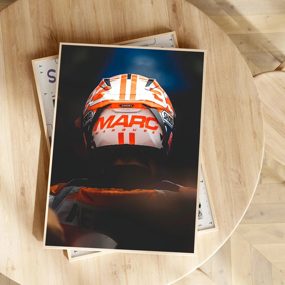 Marc Márquez Canvas Wall Art – MotoGP Racing Poster