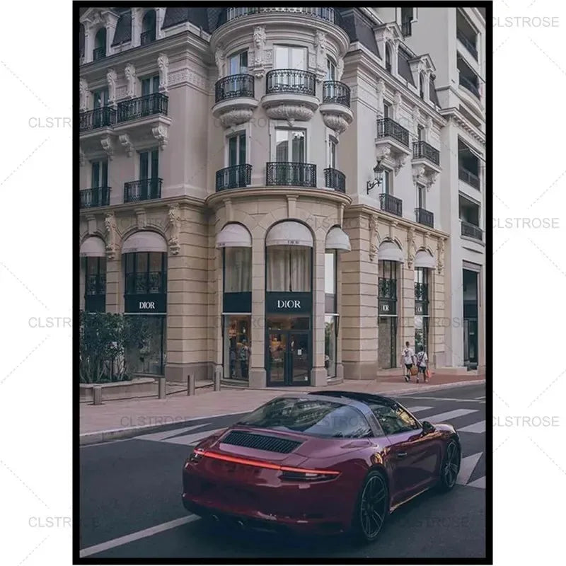 Modern Black Luxury Car Wall Art – Canvas Poster