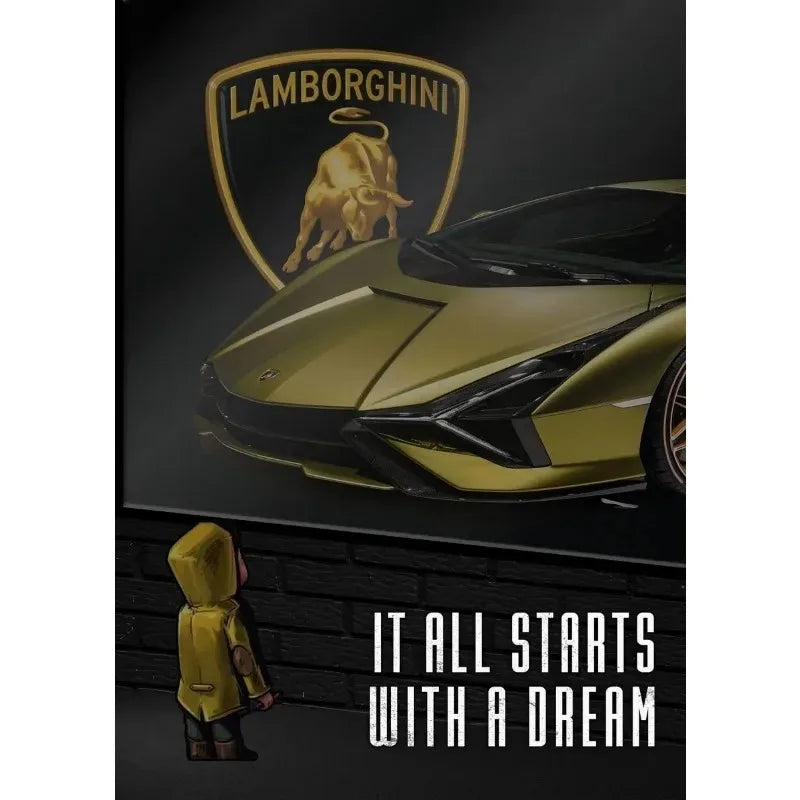 Modern Black Luxury Car Wall Art – Canvas Poster